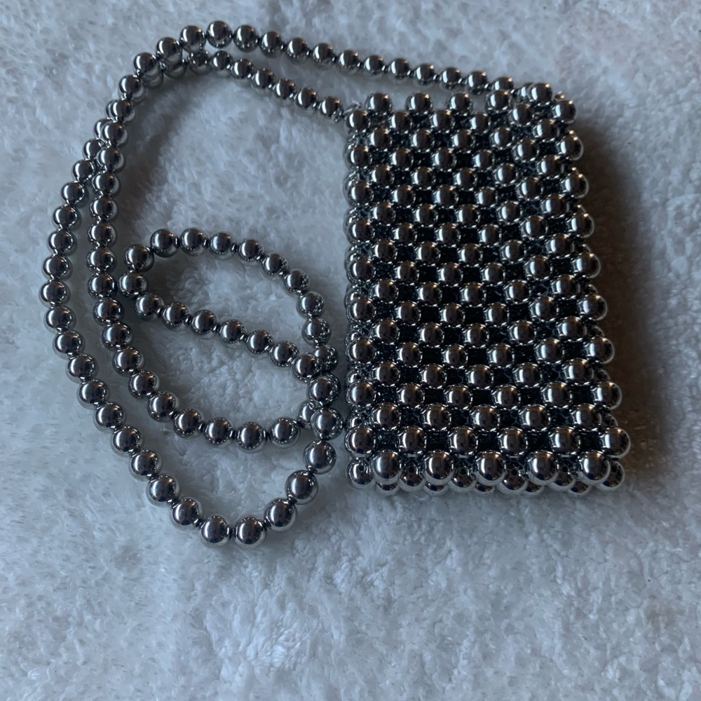 RARE 90’s 🪩 DISCO Beaded Handbag, DISCO - Picture 2 of 5